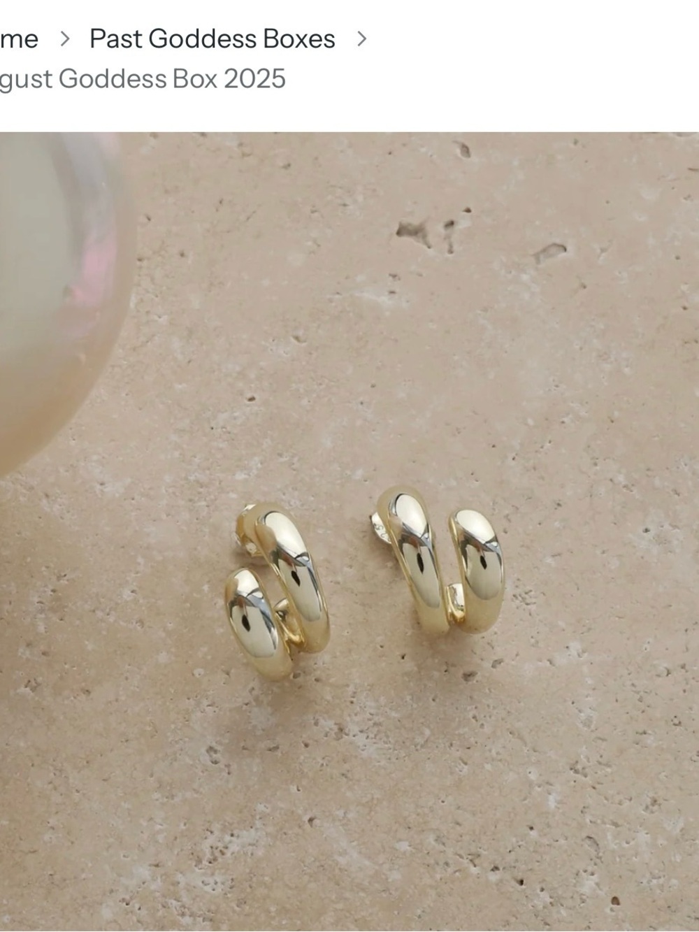 Misha Hawaiβi Gold Double Hoop Earrings - Women Jewelry Goddess Box β¨
